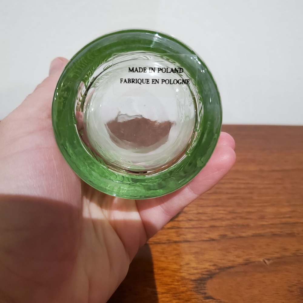 Vintage Glass Tumbler Made In Poland animal and leaf motif 6" tall - Picture 10 of 10